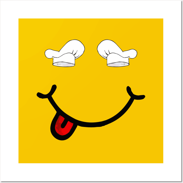 Chef Hats & Smile (in the shape of a face) Wall Art by Tilila